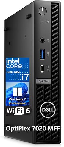 Dell OptiPlex 7020 MFF 7000 Series Micro Form Factor Mini Business Desktop Computer, 14th Gen Intel 20-Core i7-14700T up to 5.2GHz, 64GB DDR5 RAM, 1TB PCIe SSD, WiFi 6E, RJ-45, Windows 11 Pro in Kuwait