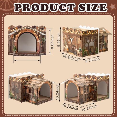 Multi Level Cardboard Cat House with 3 Scratchers Large Sturdy Cat Villa for Indoor Cats 17"x12"x10" Beach Cat Play Condo Cat Beds Pet Toys Hideout for Cat Birthday Bunny Small Animals in Saudi Arabia