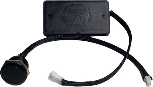 Kustom Cycle Parts Universal Garage Door Sealer عن بُعد متوافق مع نماذج Harley Davidson Touring. زر ملف تعريف منخفض. سد والتشغيل. صنع في الولايات المتحدة! (زر الأسود فقط) in Kuwait