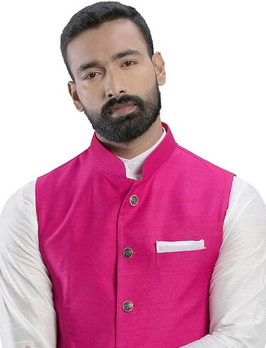 Elina fashion Men's Indian Nehru Jacket || Designer Bandhgala Jodhpuri Sleeve Less ONLY Waistcoat in Saudi Arabia