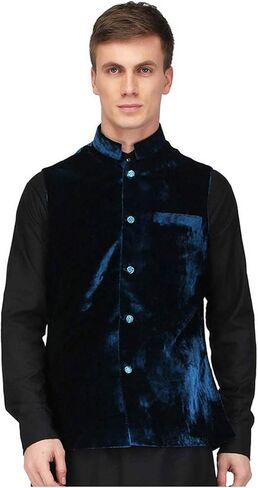 Elina fashion Men's Indian Nehru Jacket || Designer Bandhgala Jodhpuri Sleeve Less ONLY Waistcoat in Saudi Arabia