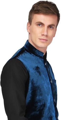 Elina fashion Men's Indian Nehru Jacket || Designer Bandhgala Jodhpuri Sleeve Less ONLY Waistcoat in Saudi Arabia