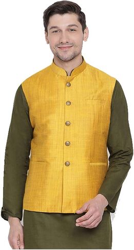 Elina fashion Men's Indian Nehru Jacket || Designer Bandhgala Jodhpuri Sleeve Less ONLY Waistcoat in Saudi Arabia