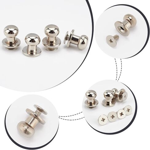 GORGECRAFT 20 Sets 8mm Brass Round Head Button Phillips Screw Stud Rivet Chicago Screw Button Leather Rivets Craft Belt Fastener for DIY Craft Leather Craft Repairs Jackets Wallet, Antique Bronze in Kuwait