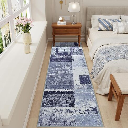 LOCHAS Rug for Living Room, Washable Soft Area Rugs for Bedroom 6x9, Abstract Carpet for Indoor Office Kids Dining Room Nursery Floor, Grey Geometric Vintage Home Decor, Non Slip, Pet Child Friendly in Kuwait