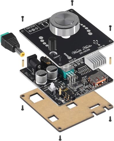 ZK-502H 50W+50W Bluetooth Amplifier Board TPA3116D2 Digital Power Amplifier Audio Amplifier Module Bluetooth 5.0 Dual Channel AMP with AUX/USB/Bluetooth/Flash Drive in Saudi Arabia