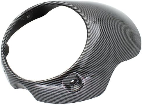 Royal Sun Carbon Fiber Headlight Fairing Cowl Guard Frame Mask Compatible with Triumph Bonneville T100 T120 Thruxton Thunderbird Sport Honda CB150 R18 Ducati Monster 7 inch headlights Model Size in Saudi Arabia