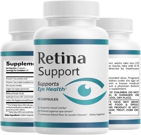 (حزمة 3) كبسولات مكملات الشبكية ، حبوب منع الحمل - أقصى قوة ، ملحق لـ Visionvitamin (180 كبسولة) in Kuwait