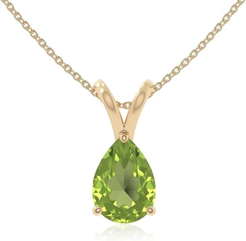 الحجر الأحجار الكريمة الطبيعية v-bale solitaire pendant قلادات للنساء باللون الفضي/18 كيلو الأصفر/الوردي الذهب فيرميل ، هدايا مجوهرات الحجر المولد لعيد ميلادها ، الزفاف ، عيد الميلاد ، التخرج ، عيد الحب in Kuwait