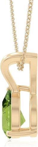 الحجر الأحجار الكريمة الطبيعية v-bale solitaire pendant قلادات للنساء باللون الفضي/18 كيلو الأصفر/الوردي الذهب فيرميل ، هدايا مجوهرات الحجر المولد لعيد ميلادها ، الزفاف ، عيد الميلاد ، التخرج ، عيد الحب in Kuwait