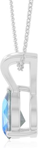 الحجر الأحجار الكريمة الطبيعية v-bale solitaire pendant قلادات للنساء باللون الفضي/18 كيلو الأصفر/الوردي الذهب فيرميل ، هدايا مجوهرات الحجر المولد لعيد ميلادها ، الزفاف ، عيد الميلاد ، التخرج ، عيد الحب in Saudi Arabia