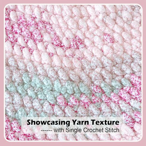 Super Soft Velvet Chenille Yarn for Crocheting and Knitting-Easy to Crochet-Bulky, 3.5oz/93yds of Each Skein-Chunky Plush Yarn for Hand Craft Blanket Ammigurumi DIY (Pastel Rainbow, 3 Pack) in Kuwait