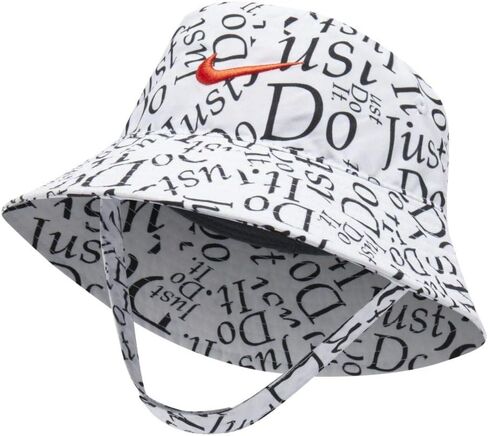 Nike Dry Infant/Toddler Girls' Bucket Hat (White(7A2884-001)/Black, 2-4T) in Saudi Arabia