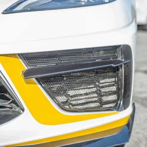 C8 Corvette Front Meesh Grill Cover - ABS Plastic لن يرقم - Gloss Black Black Naviatiator Guard for 2020-2025 Corvettes in Saudi Arabia