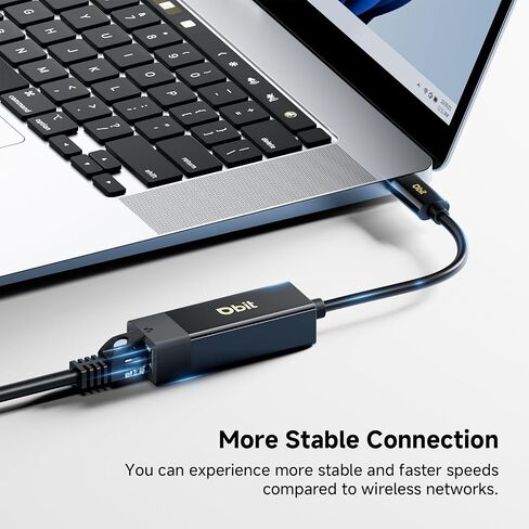 DBIT USB 3.0 to Gigabit Ethernet LAN Network Adapter, RJ45 Internet Adapter Compatible with MacBook, Laptop PC with Windows, XP, Vista, Mac, Linux, Nintendo Switch in Saudi Arabia