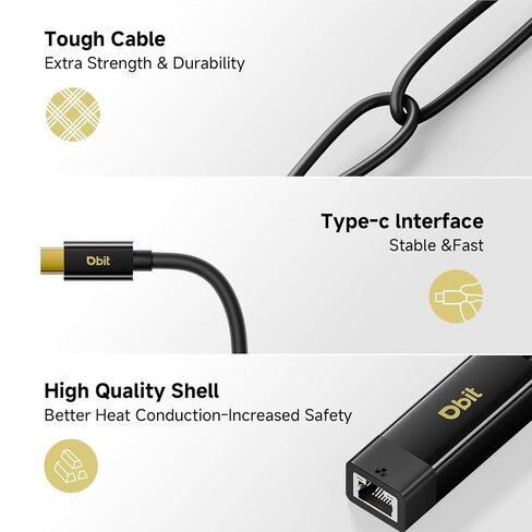 DBIT USB 3.0 to Gigabit Ethernet LAN Network Adapter, RJ45 Internet Adapter Compatible with MacBook, Laptop PC with Windows, XP, Vista, Mac, Linux, Nintendo Switch in Saudi Arabia
