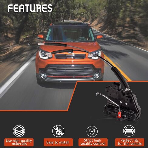 محرك قفل الباب الأيسر الأمامي متوافق مع Kia Soul 2011-2013 استبدال مجموعة مزلاج الباب الجانبي للسائق in Kuwait