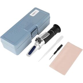 Professional Hand Held Accurate Refractometer Salinity Refractometer 0-100‰ Cutting Oil Fluid Refractometer 0-32%(#1)