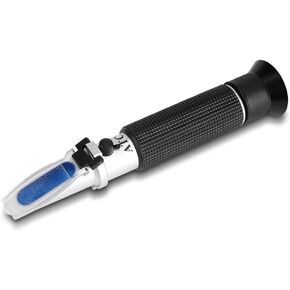 Keenso Wine Hand Held Refractometer, 0~80% Portable Alcohol Refractometer, Alcohol Meter Refractometer, for Winemaking Homebrew kit, 30 x 40 x 205 mm