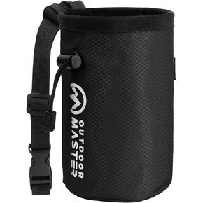 OutdoorMaster Climbing Chalk Bag for Rock Climbing, Bouldering with Quilk-Clip Adjustable Belt, Zippered Pocket and Brush Holder