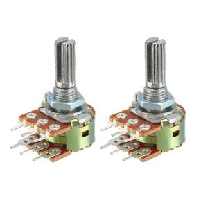 uxcell WH148 1K Ohm Variable Resistors Dual Turn Rotary Carbon Film Taper Potentiometer 6 Pin 2pcs