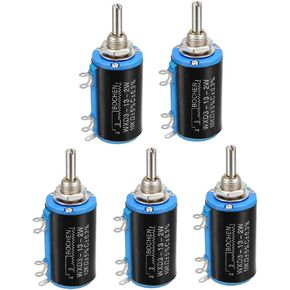 uxcell 10K Ohm Adjustable Resistors Wire Wound Multi Turn Precision Potentiometer Pots 5pcs