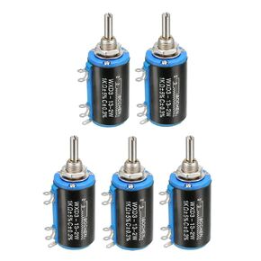 uxcell 1K Ohm Adjustable Resistors Wire Wound Multi Turn Precision Potentiometer Pots 5pcs
