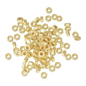 10PCS M8-1.25 Brass Hex Nuts, Metric Coarse Thread Hexagon Nut,ISO 4032, Class 4.8 Screw Bolt Fasteners, Hardware Lock Nut(H52 Brass)