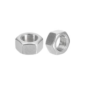 صواميل سداسية (M10x1mm) 10 قطع، 304 من الفولاذ المقاوم للصدأ متري بخيط سداسي رفيع - لآلات إصلاح المنزل بنفسك، فضي