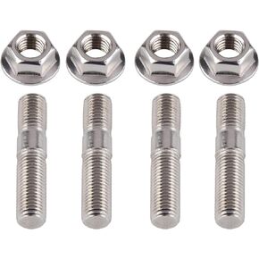Bevinsee 4pcs Exhaust Manifold Stud Nuts Kit Compatible with Honda