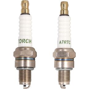 2PK TORCH A7RTC Screw Terminal Spark Plug Replace for NGK 4549 CR7HSA Spark Plug, for Denso 4008/U22FSR-U 5383/IUF22, for Bosch UR3AS Spark Plug, for Champion Z9Y Copper Plus Spark Plug 808, OEM