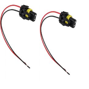 1 PC Fog Light Harness Plug, Car Light Wire Socket Connector, Automotive Waterproof Connector, for Car Fog Light Connector (Black)