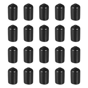 DMiotech 20 Pack 7/8" ID White Screw Thread Protectors Rubber End Caps Bolt Covers for Screw Bolt Furniture Pipe