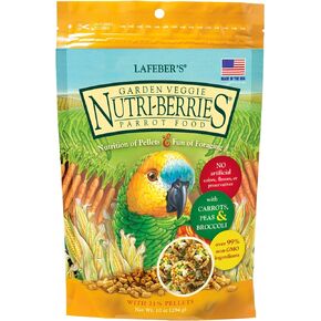 Lafeber's Gourmet Garden Veggie Nutri-Berries for Parrots 10 oz Bag