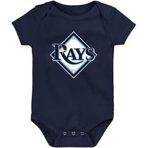 بدلة قطعة واحدة لحديثي الولادة والرضع من MLB بشعار رئيسي من 0 إلى 24 شهرًا (Tampa Bay Rays، 6/9 أشهر)