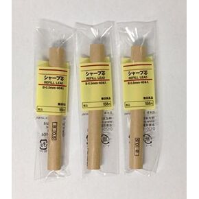 MUJI Japan Mechanical Pencil Refill Leads [0.5mm - B(#1)] 40pcs × 3packs