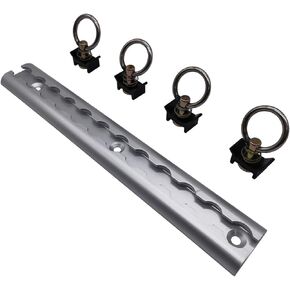L Track Tie Down System - 5 Piece Powersports Kit Includes 1Pcs L Track and 4 Pcs Single Stud Fittings