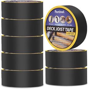 Deck Joist Tape 1-5/8" x 50' Butyl Joist Tape for Decking Flashing Tape Waterproof Weather Resistance Self-Adhesive Anti-Corrosion for Wood Joists and Beams (1-5/8'' x 50', 8 Pack) in Saudi Arabia