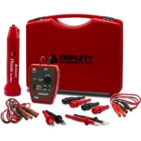 Triplett 3388 Fox & Hound HotWire Live Wire Tone and Probe Wire Tracing Kit with Adjustable Sensitivity - Traces Wires from 0 ~ 250 VAC and up to 1000 ft,Black