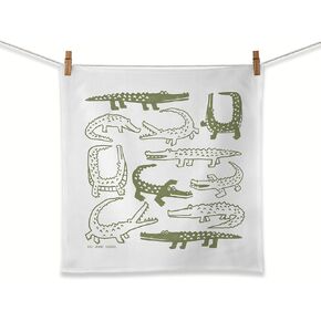 منشفة شاي التمساح المضحكة، قماشة أطباق كيس الدقيق، مطبخ ريفي، ديكور كوخ ريفي لطيف in Kuwait