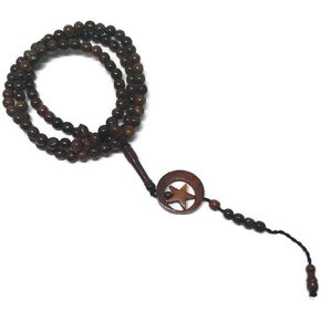 Islam Prayer Beads AMN-264 Koka Wood Handmade Muslim Tasbih 99 Rosary Bead Haj Eid Ramadan Gift (Black)