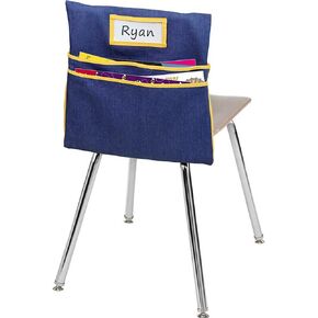 Chairback Buddy Pockets Chart with 2 Heavy Duty Storage Pocket,School Supplies