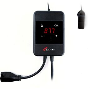Finnex HC-820M Digital Controller, 3-Digit Display and Control, Calibration Capable, Audio Alert, Precision Accuracy, Black