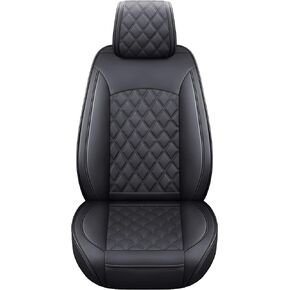 Aierxuan Toyota Tacoma Seat Covers Custom Fit 2005-2024 TRD Pro Magnetic Gray Limited SX Package Double Cab Pickup Truck Waterproof Leather Front Car Cushions(2 PCS Front, Black)