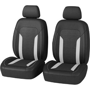 BELOMI 2 Pack Car Seat Covers, Premium Mesh Cloth Front Seat Cover Set, Breathable and Comfortable, Universal Interior Car Accessories, Car Seat Protector Covers for Cars Trucks SUV(Gray)