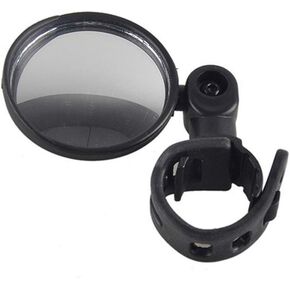 Black Bike Mirror 360 Degree Rotatable Handlebar Rearview Bicycle Mirrors Shockproof Wide Angle Acrylic Convex Safety Mirror Bike Mirrors for Most Mountain Road Bike
