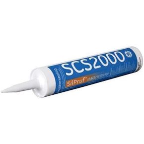 GE SilPruf SCS2002 Silicone Sealant - 10 Oz Cartridge, White (Single Tube)