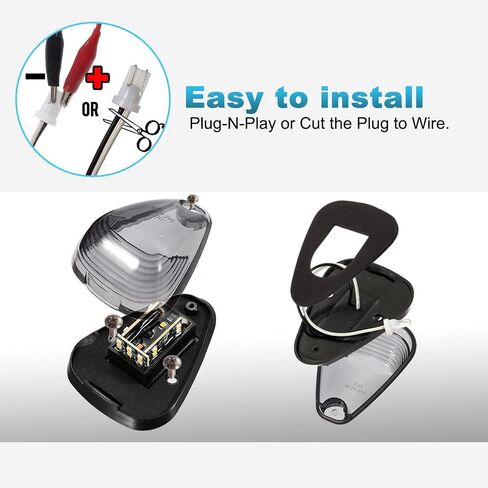 partsam 5pcs عدسة الدخان العنبر أدى سقف الكابينة مصابيح علامة العلوي تشغيل أضواء الجمعية متوافق مع f250 f350 f450 f550 سوبر ديوتي 1999-2016 / e350 e450 2017 2018 شاحنة بيك اب سوبر ديوتي in Saudi Arabia