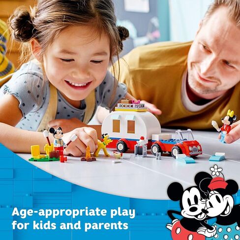 LEGO Disney Mickey Mouse and Minnie Mouse's Camping Trip 10777 Building Toy with Camper Van, Car & Pluto Figure, for Kids 4 Plus Years Old in Saudi Arabia