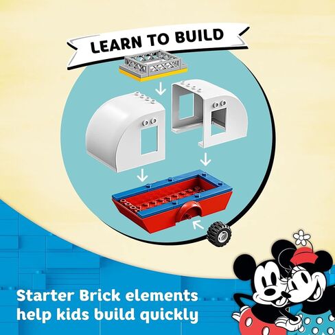 LEGO Disney Mickey Mouse and Minnie Mouse's Camping Trip 10777 Building Toy with Camper Van, Car & Pluto Figure, for Kids 4 Plus Years Old in Saudi Arabia